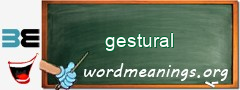 WordMeaning blackboard for gestural